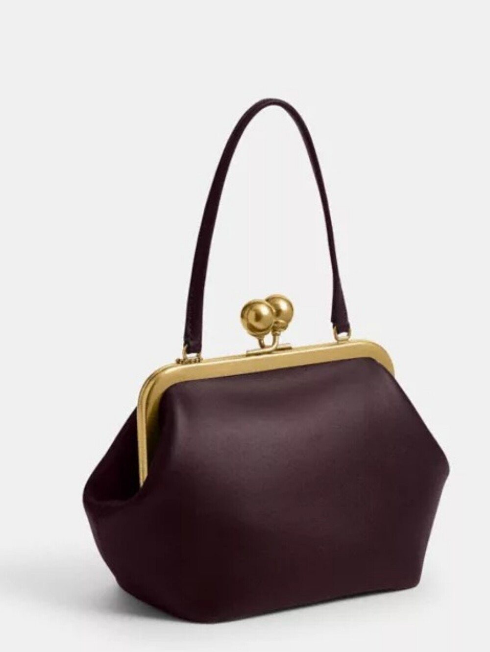 COACH Mini Kisslock Frame 16 Clutch Bag Maple  Glovetanned Leather Crossbody - Picture 7 of 12